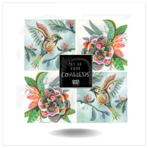 Bird Flower Coasters