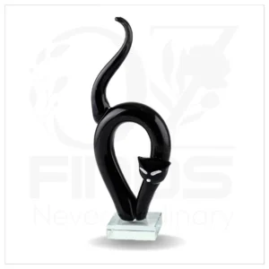 Black Cat On Crystal Base