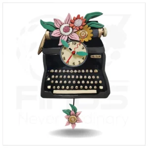 Black Vintage Writer Clock