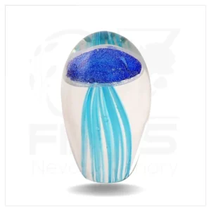 Blue Jelly Glass Paperweight
