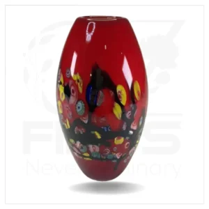 Flora Red Glass Vase